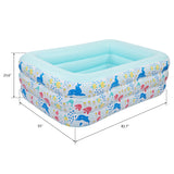 Inflatable Swim Pool for Kids Indoor & Outdoor 82.7" X 55" X 23.6"