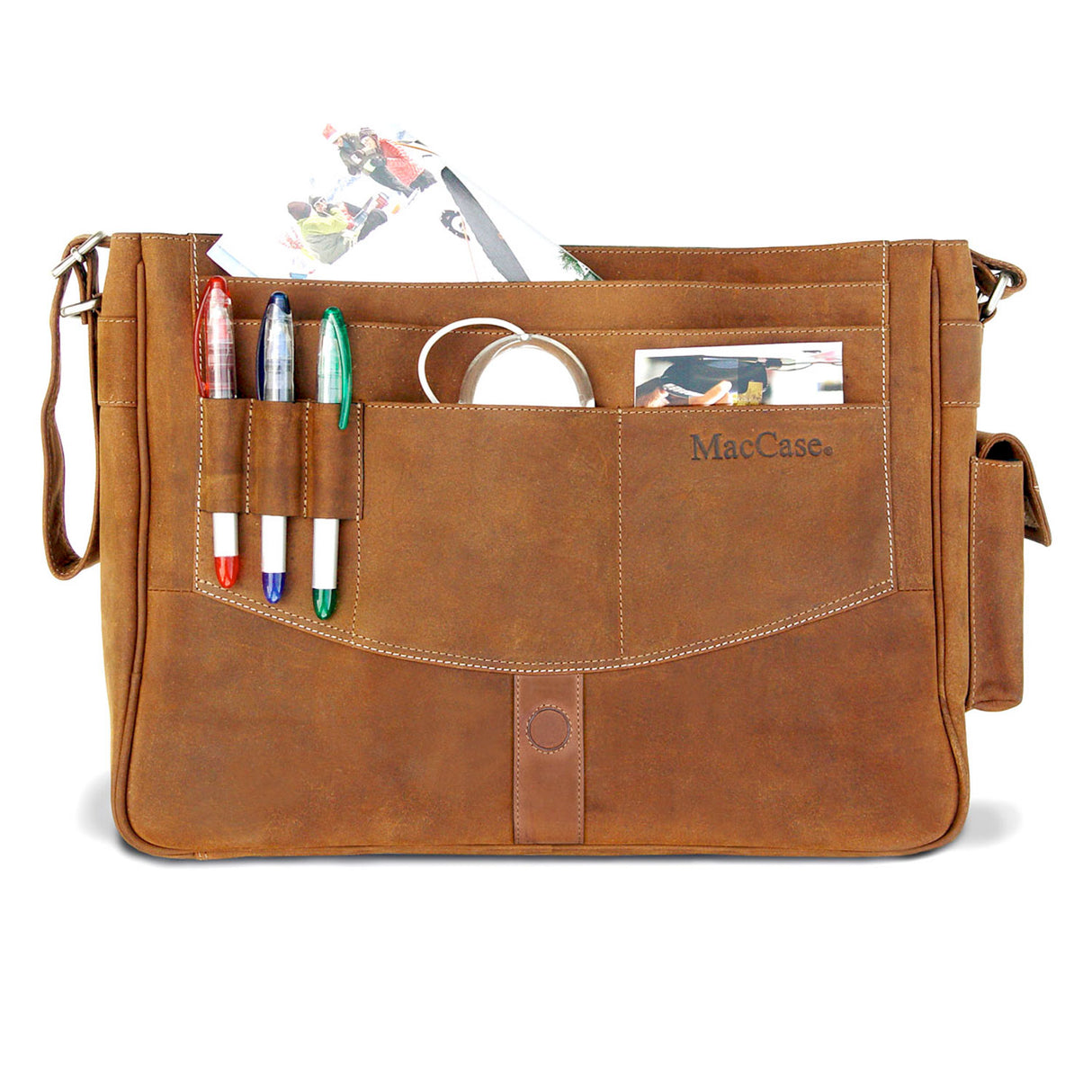 MacCase Premium Leather Messenger Bag