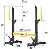 Squat Rack Stand Barbell Free Press Bench Home Gym Dumbbell Racks