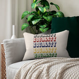 Decorative Lumbar Throw Pillow, Equality - Multicolor