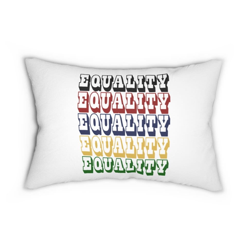 Decorative Lumbar Throw Pillow, Equality - Multicolor