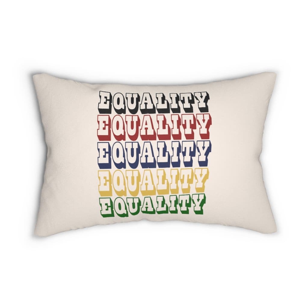 Decorative Lumbar Throw Pillow, Equality - Multicolor