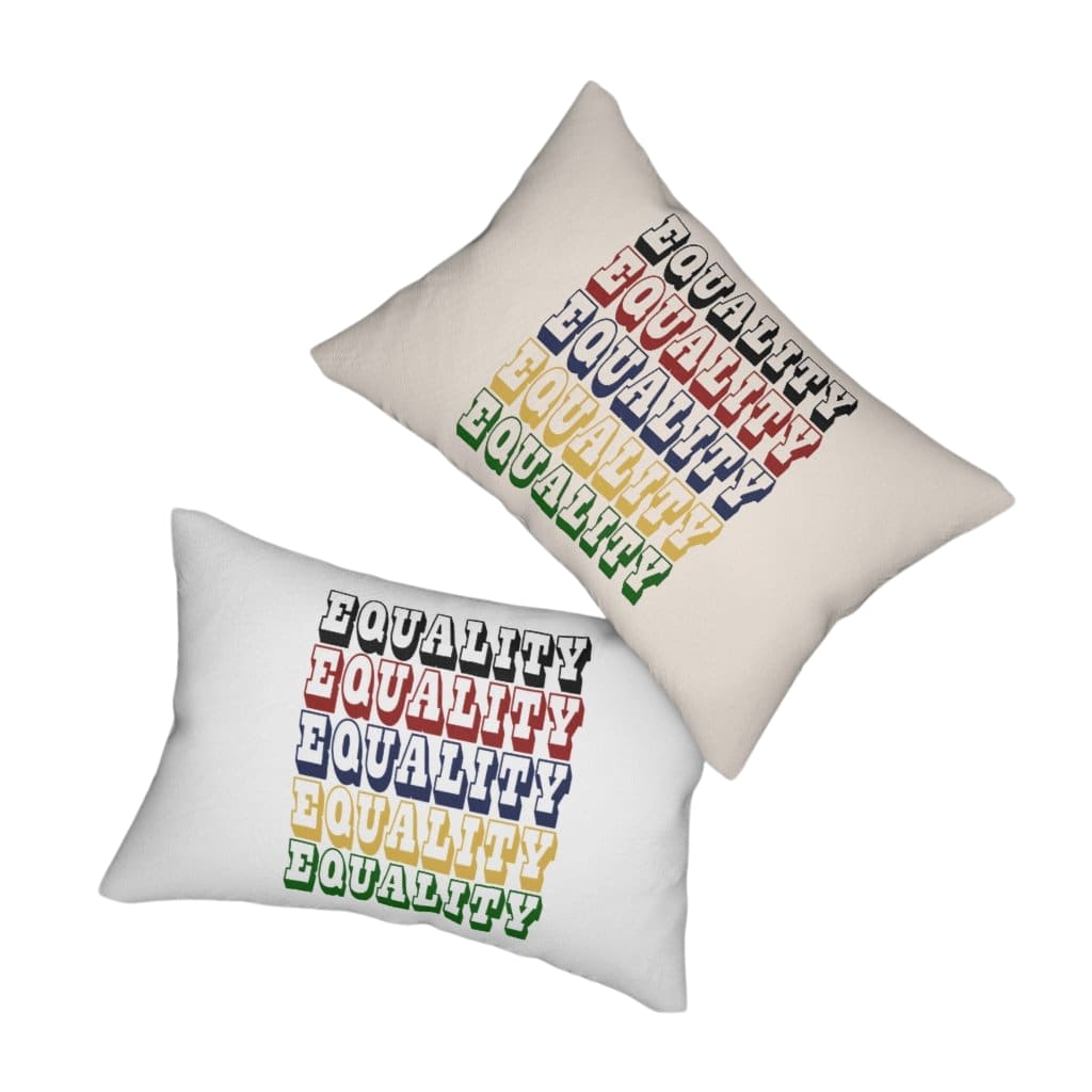 Decorative Lumbar Throw Pillow, Equality - Multicolor