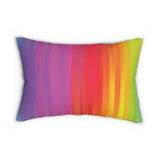 Decorative Lumbar Throw Pillow, Rainbow - Multicolor