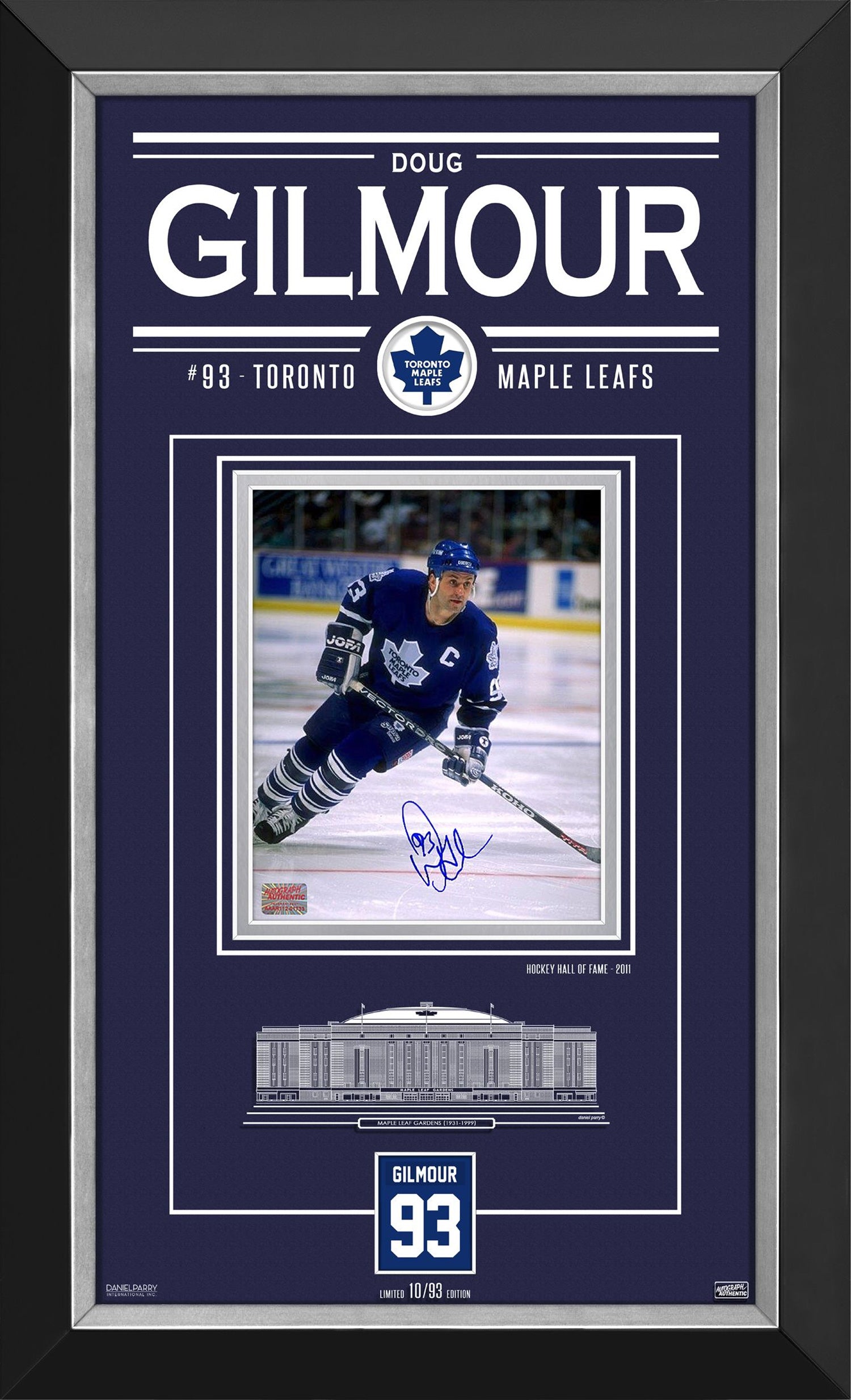 Doug Gilmour Signed Photo Limited Edition of 93