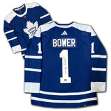 Johnny Bower Signed Toronto Maple Leafs Reverse