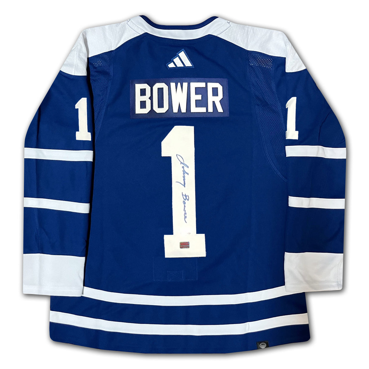 Johnny Bower Signed Toronto Maple Leafs Reverse
