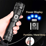 LED XHP50.2 Ultra Bright Most Powerful Flashlight USB Zoom Led Torch