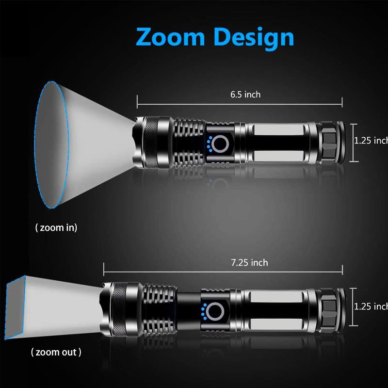 LED XHP50.2 Ultra Bright Most Powerful Flashlight USB Zoom Led Torch