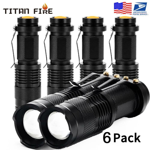 LED Flashlight 2000LM Q5 Mini Portable Torch Adjustable Zoom Flash