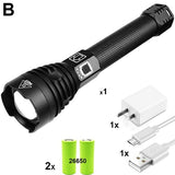 Super Powerful XHP90 LED Flashlight LED Torch USB Lamp Zoom Tactical