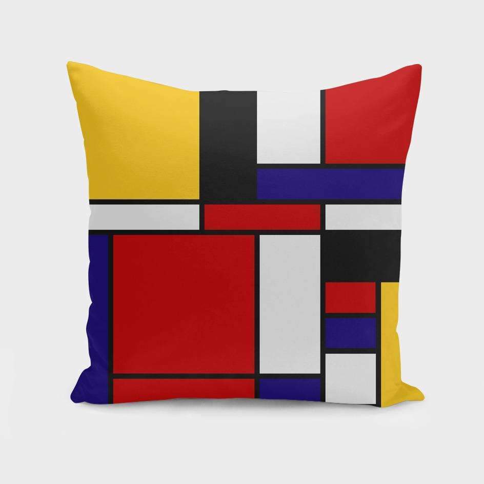 Mondrian De Stijl Art Movement Pillow