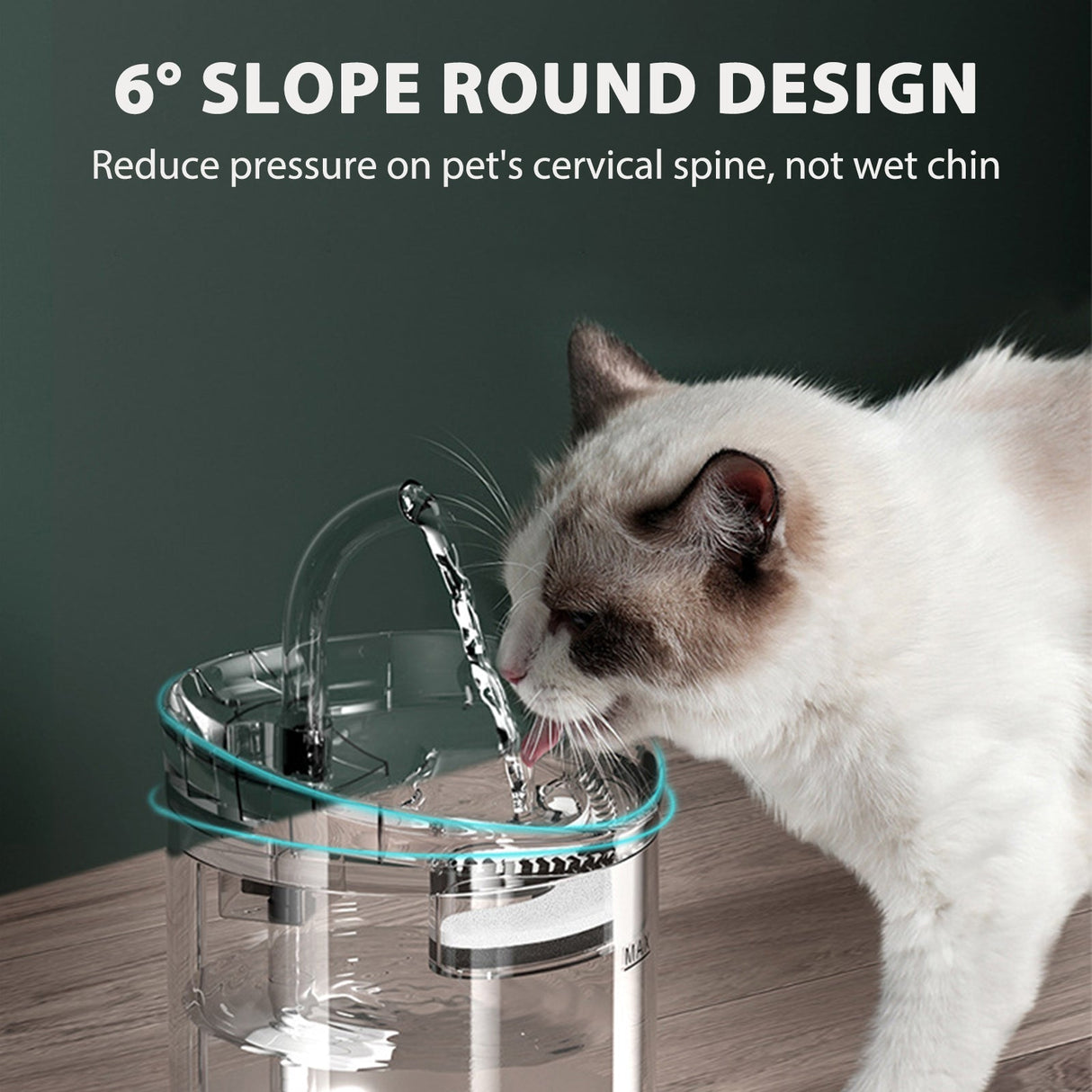 68 fl oz  Large Capacity Automatic  Pet Water Fountain with 2 Modes